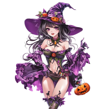 pngtree halloween witch girl slot game character with white plain background png image optimized